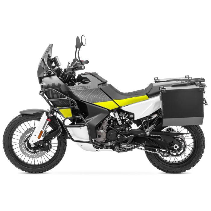 Valises latérales en aluminium - BMW R 1250 GS / Adventure 19-24 - 34L et 40L - Support noir - Asymétrique