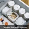 Mini Desktop Drawer with Lid: Pop-Up Storage for Floss, Cotton Swabs, and Makeup Cottons