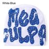 Warm y2k Beanies Hats Knitted Slouchy Cap MEA Culpa Beanies Hat with Rhinestone  for Women Men