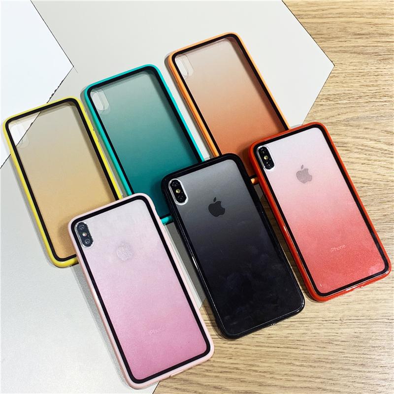 Buy Color Bumper Transparent Silicone Phone Case For iPhone X XS XR Max ...