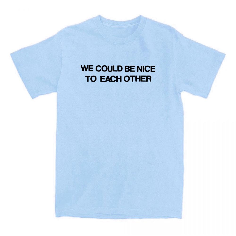 

БУДЬТЕ ДОБРИМИ ОДИН ДО ОДНОГО Футболка Співачка Олівія Дін Принт Футболка Вільна Бавовняна Жіноча Чоловіча Футболка Вуличний Одяг Повсякденна Графічна Футболка S