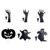 Halloween Black Hand Pumpkin Pile Figure Scary Statue Yard Signs Home Party Decoration