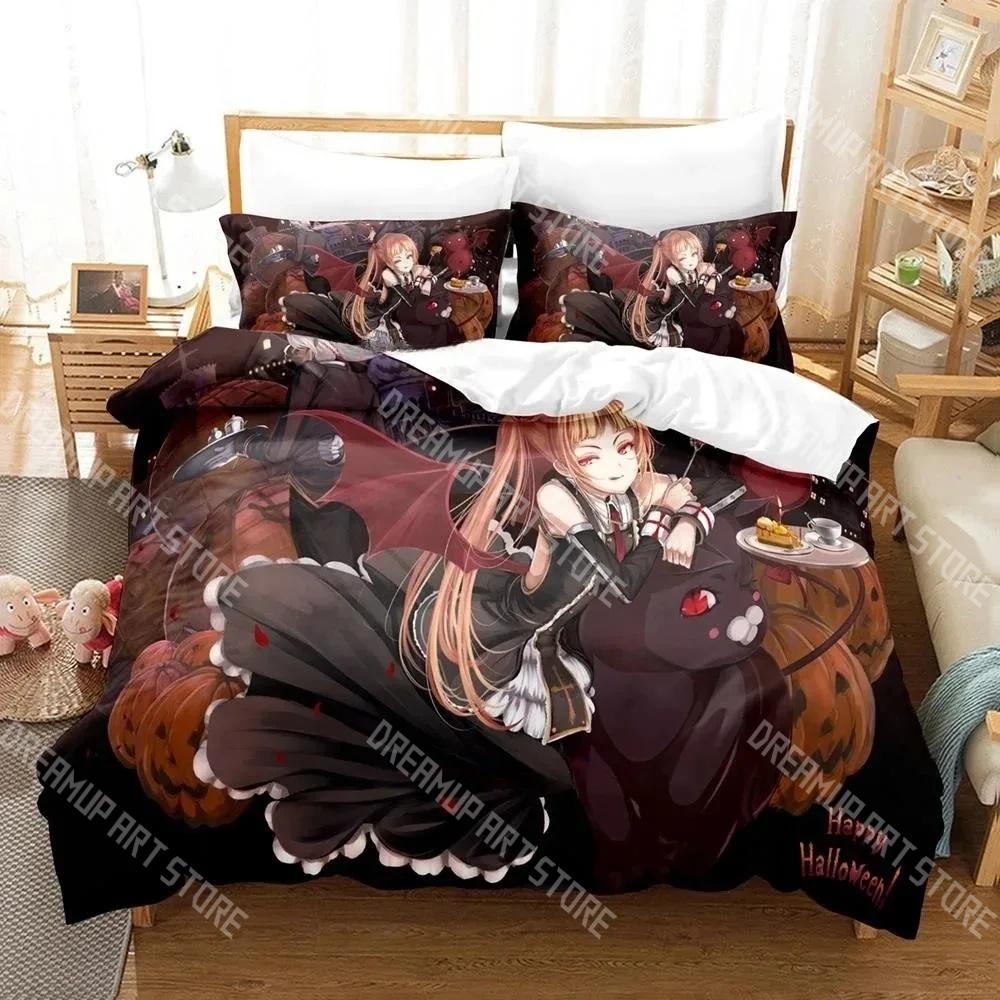 Fashion BlazBlue Alter Memory Bedding Set Single Twin Full Queen King Size Bed Set Kids Bedroom Duvetcover Sets Bed Sheet Set