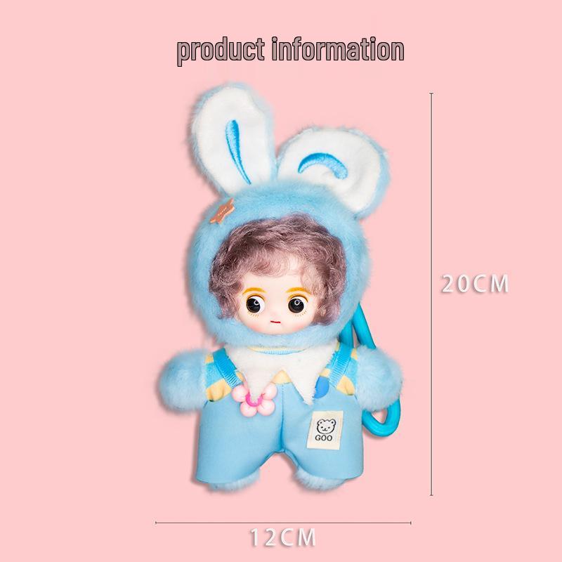 Cartoon Peach Plush Pendant Doll - Cute Keychain & Backpack Ornament