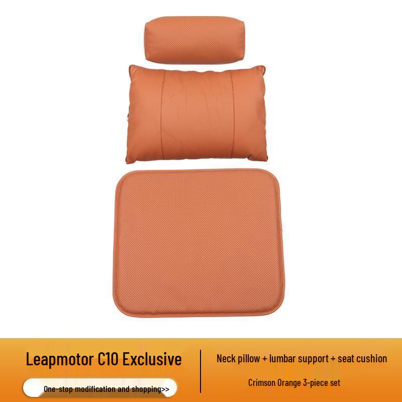 Leapmotor C10 Headrest & Lumbar Support with Neck Pillow, Car Cushion & Blanket, Original Car Color