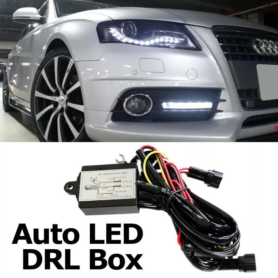 Car SUV LED Daytime Running Light DRL Relay Harness Automatic On/Off Control Box