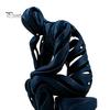 Matte Finish Sculpture Abstract Thinker Ornament, 3D Printed White Sculpture, Study Room Ornament Living for Desktop Bookshelf Decoration Contemporary