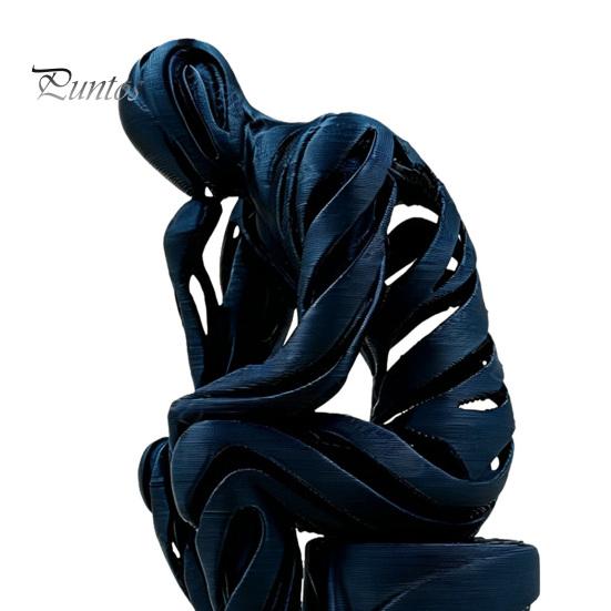Matte Finish Sculpture Abstract Thinker Ornament, 3D Printed White Sculpture, Study Room Ornament Living for Desktop Bookshelf Decoration Contemporary