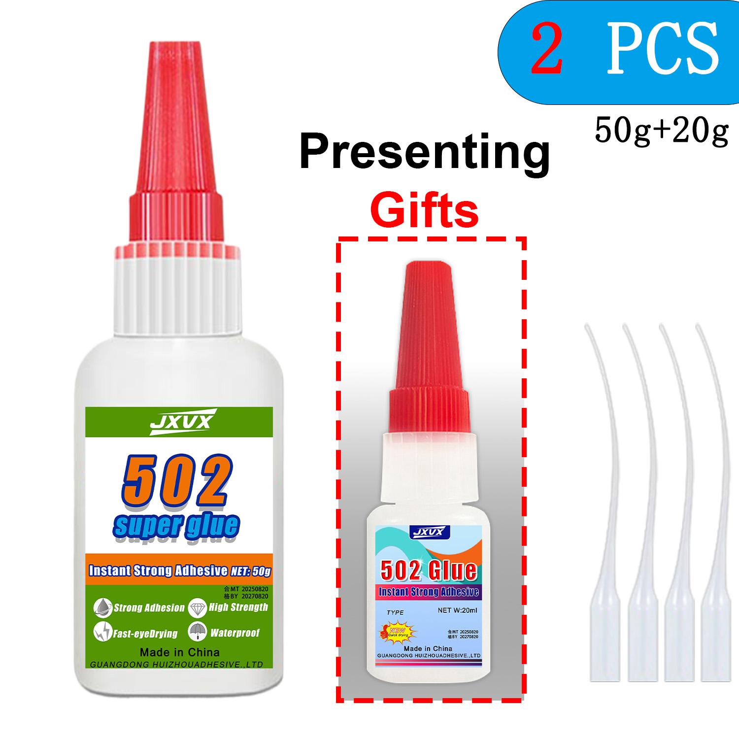 

502 Super Glue: Buy one, get one free. Toy glue, instant adhesive. For joining toys and furniture; suitable for metal, plastic and wood.