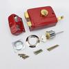 Key Included Heavy Duty Lock Single Cylinder Insurance Lock Retro Red Lock  Furniture Hardware