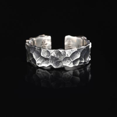 Klassische Mode Herrenring Gerissen Minimalistisch Gealtert Hammerring Punk Trend Mode Retro Hip Hop Nische Straße Party Accessoires