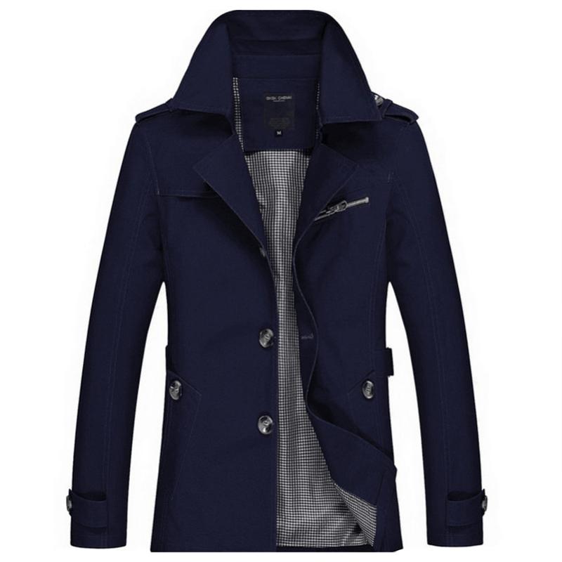 

Мужская деловая куртка весна и осень 2024 г., новая однотонная приталенная ветровка с лацканами, удобная повседневная куртка для активного отдыха 5XL темно-синий