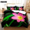 Pink Flowers Queen Bedding Set Duvet Cover Set Bedding Comforter Bedding Sets Bed Linen King Size Duvet Cover Bedding Set