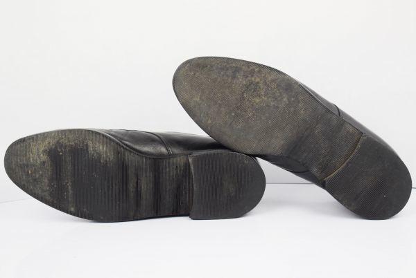 REGAL Leather U-Tip Dress Shoes Black Size 25.5cm(USED)