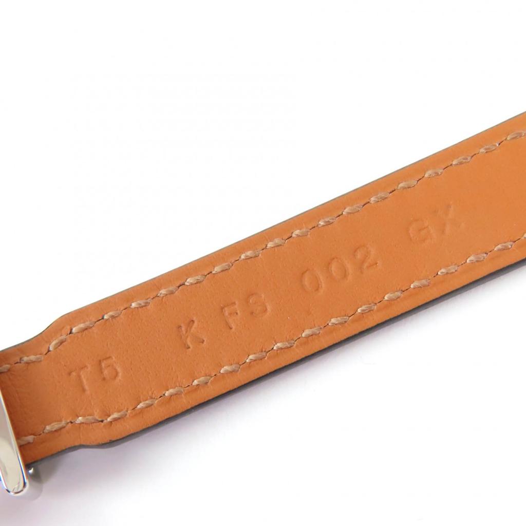 Pristine HERMES bracelet Trench Double Leather Navy leather Women Used