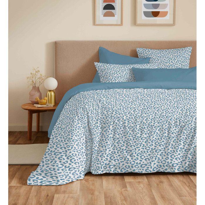 Pack complet housse de couette réversible "Vanessa" 6 pièces pour lit 160 x 200 Diana Bleu