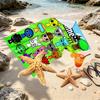 Custom Name Personalized Sprunki Game Print Beach Towel, for Trip Camping Beach Party Home Decor, Birthday Gift for Family & Friends