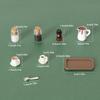 7Pcs Desktop Scene Simulation Micro Model Parts Handmade Miniature Dollhouse Coffee Cup Model Decorative Tray Plate Accessories