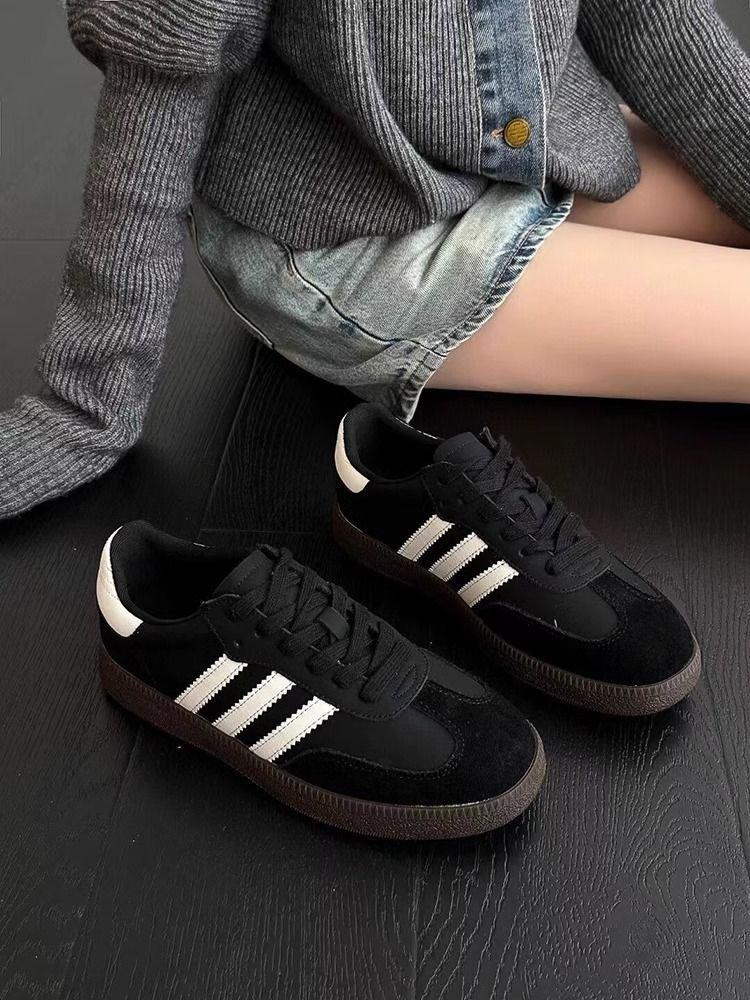 Dámské nové podzimní všestranné retro plátěnky z měkké kůže, platformové ležérní sportovní boty pro ženy