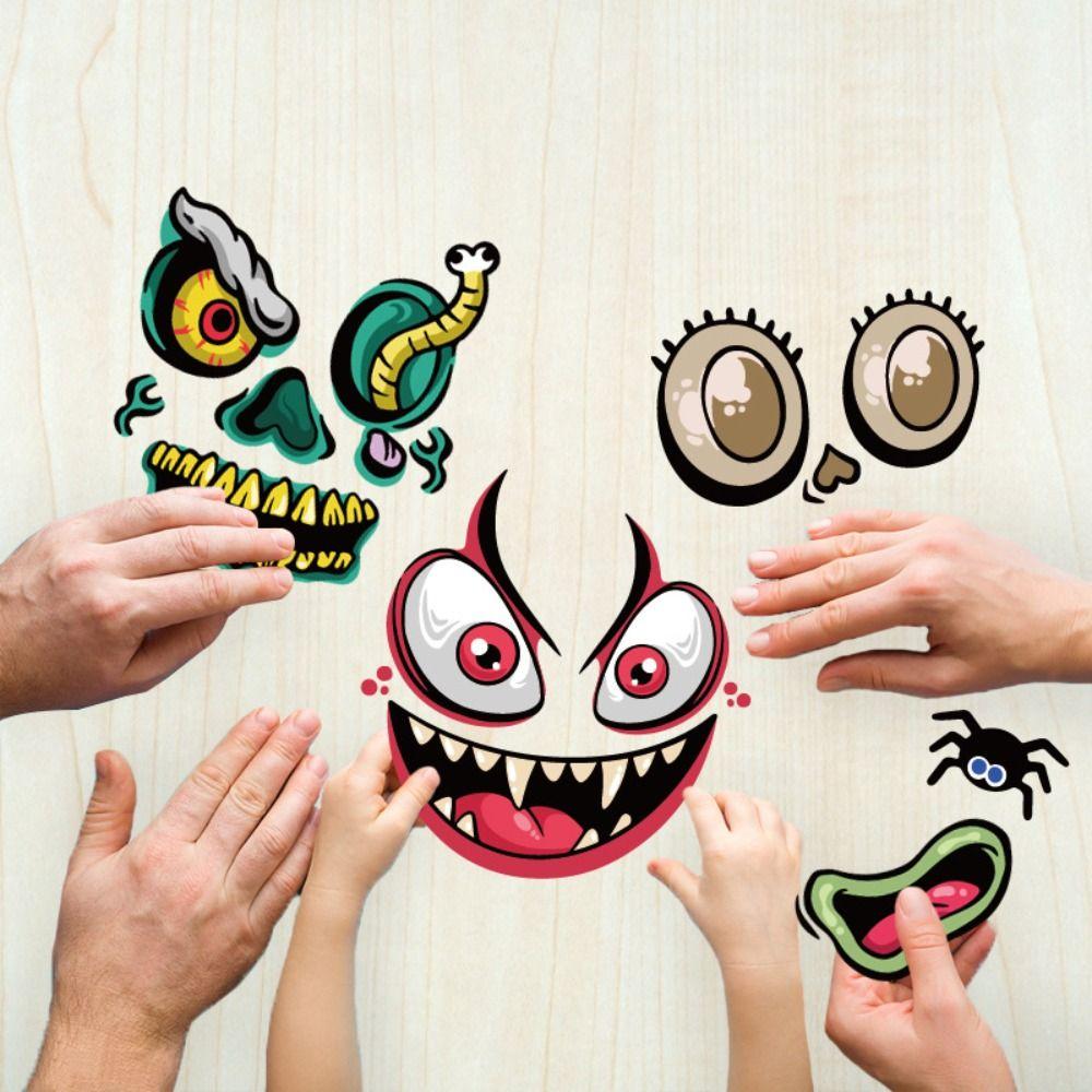 Waterproof Expressions Stickers PVC Self-adhesive Stickers  Mischievous Party Gifts