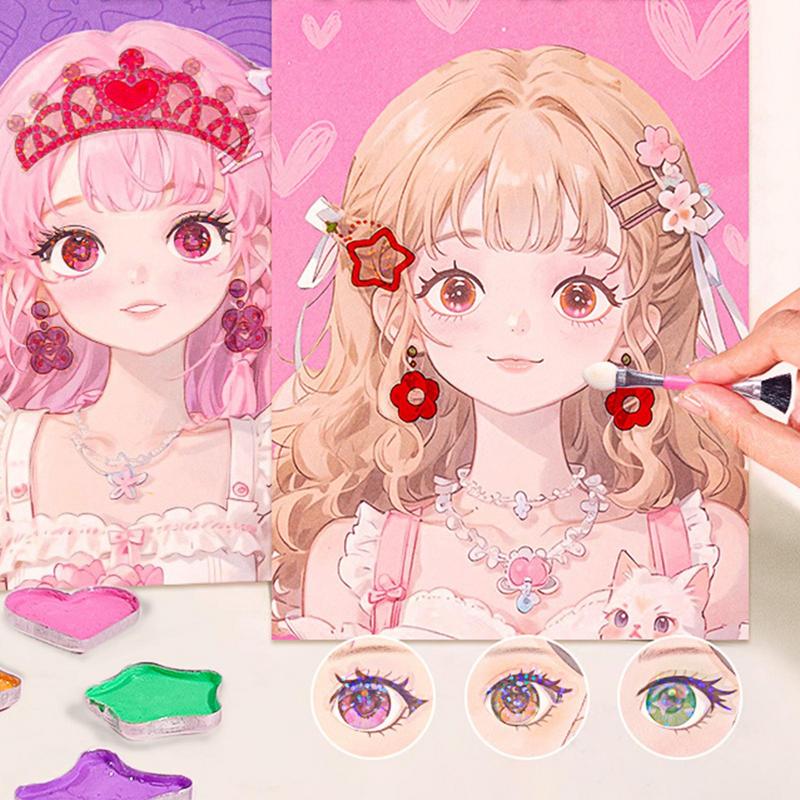 Girls Quiet Princess Book Toy Paper Doll Dress Up Game Book Children Diy Handmade Sticker Educational Toys Makeup Toys For Kid