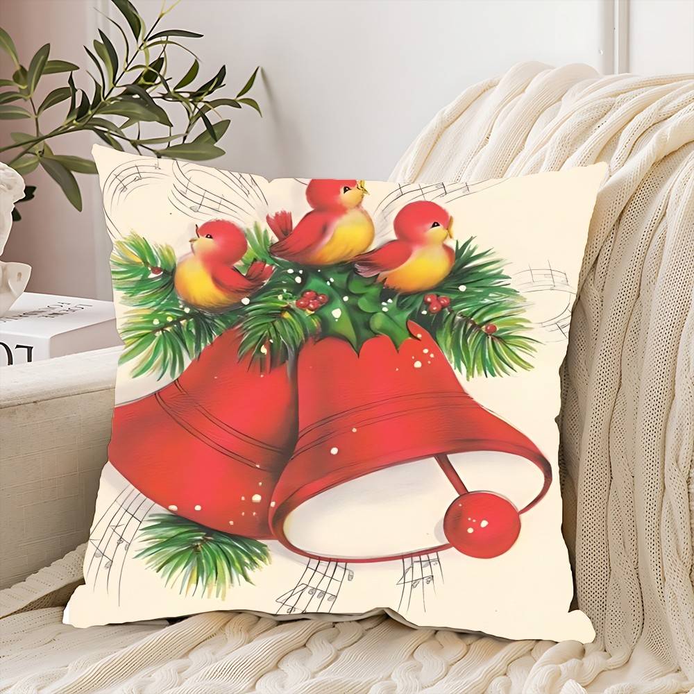 Weihnachtsglocke Kissenbezug Überwurf Kissenbezug Nordisch Vintage Stil Kissenbezüge Zuhause Wohnzimmer Sofa Couch Sitz Dekoration