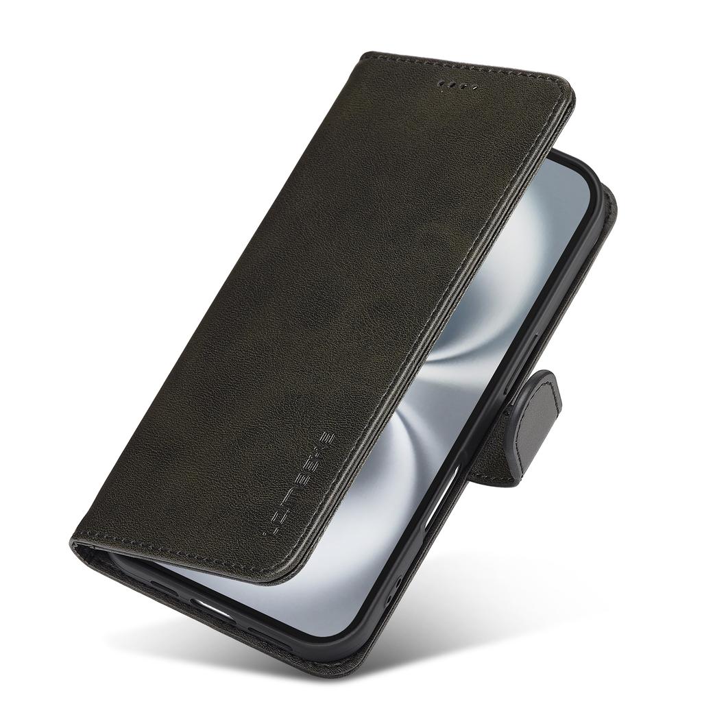 LC.IMEEKE For iPhone 17 Case Calf Texture PU Leather Stand Wallet Phone Cover