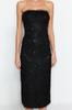 Women's Style Dress Black Fringed Sequin Elegant Evening Dress