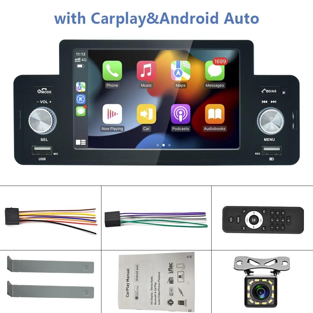 

1 Din автомобильный стерео радиоприемник 5.1 сенсорный экран Carplay универсальный автомобильный мультимедийный плеер с Bluetooth FM радиоприемник 12 camera