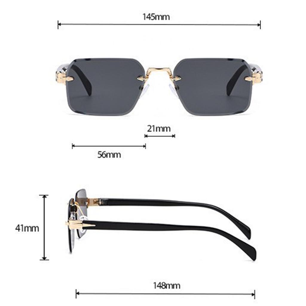 New Trendy Frameless Fashionable Glasses for Men, Beveled-cut Glasses for Women, Personalized Glasses