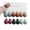 Hot-selling ring water drop shape earrings set classic simple fashion versatile earrings autumn and winter dark color