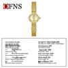 OFNS Elegant Women's Quartz Watch - Diamond-Inlaid Wheat Ear Design, Light Luxury, Waterproof, High-End Feel.