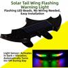 Safety Flashing Warning Light Bat-shaped Vehicle Signal Lights Solar Car Tail Light Road Safety