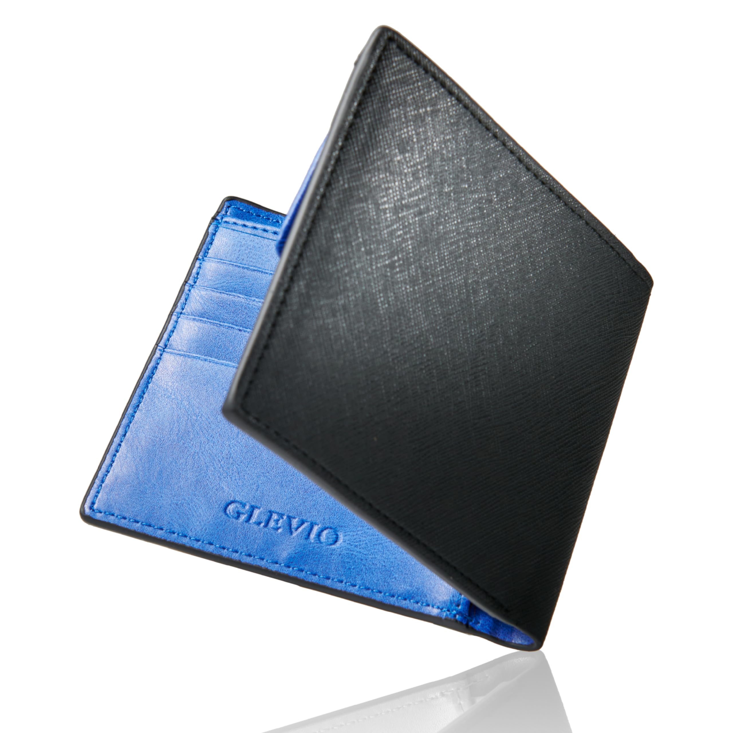 

Grevio Bifold Wallet with Coin Made by Wallet Navy Blue Men s Purse, Top-Quality Artisans,