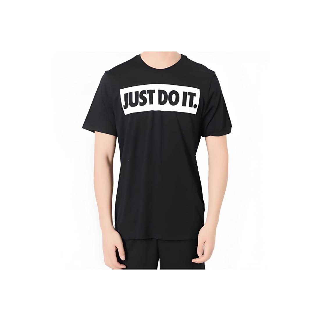 

Nike Просто сделай это Дышащая футболка с круглым вырезом и короткими рукавами для спорта Мужские топы 922987-010 XL