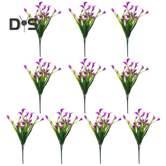 

10 шт. искусственных калл, букет реалистичных искусственных цветов, устойчивых к ультрафиолетовому излучению, искусственные цветы каллы для вазы в помещении, цветочной композиции, уличного декора розы красного