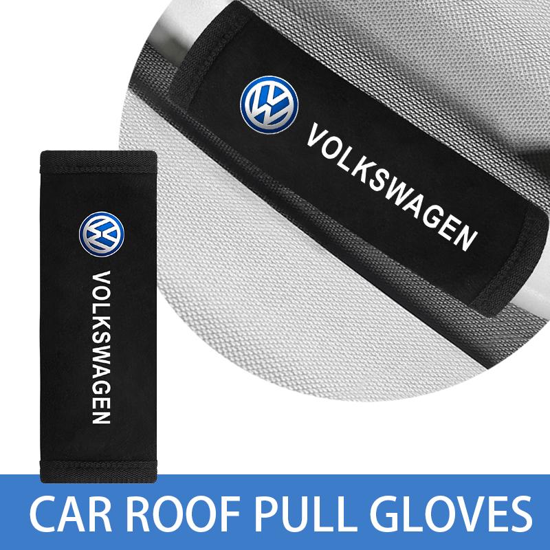2026 Chaud Pour VW VOLKSWAGEN 1/2/4PCS Intérieur de Voiture Poignée de Toit de Voiture Housse de Protection Peluche Pour Volkswagen VW GOLF TOUAREG CADDY PAS