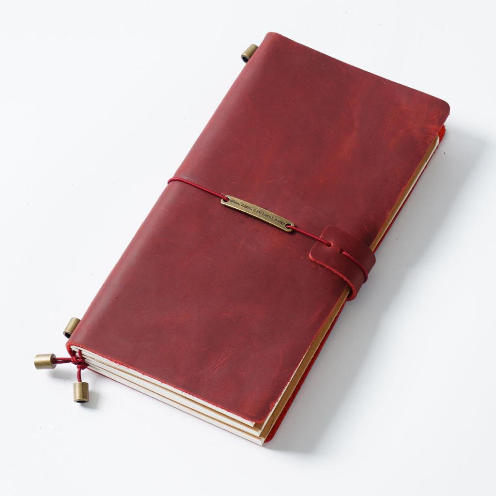 Cuaderno de Cuero Genuino TN Vintage - Diario y Bloc de Notas de Cuero Vacuno Crazy Horse Hecho a Mano En Stock