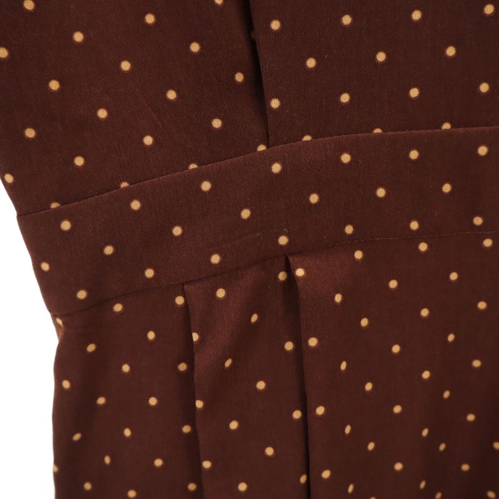 nano universe Five-quarter sleeve one piece 36 Brown Women Used