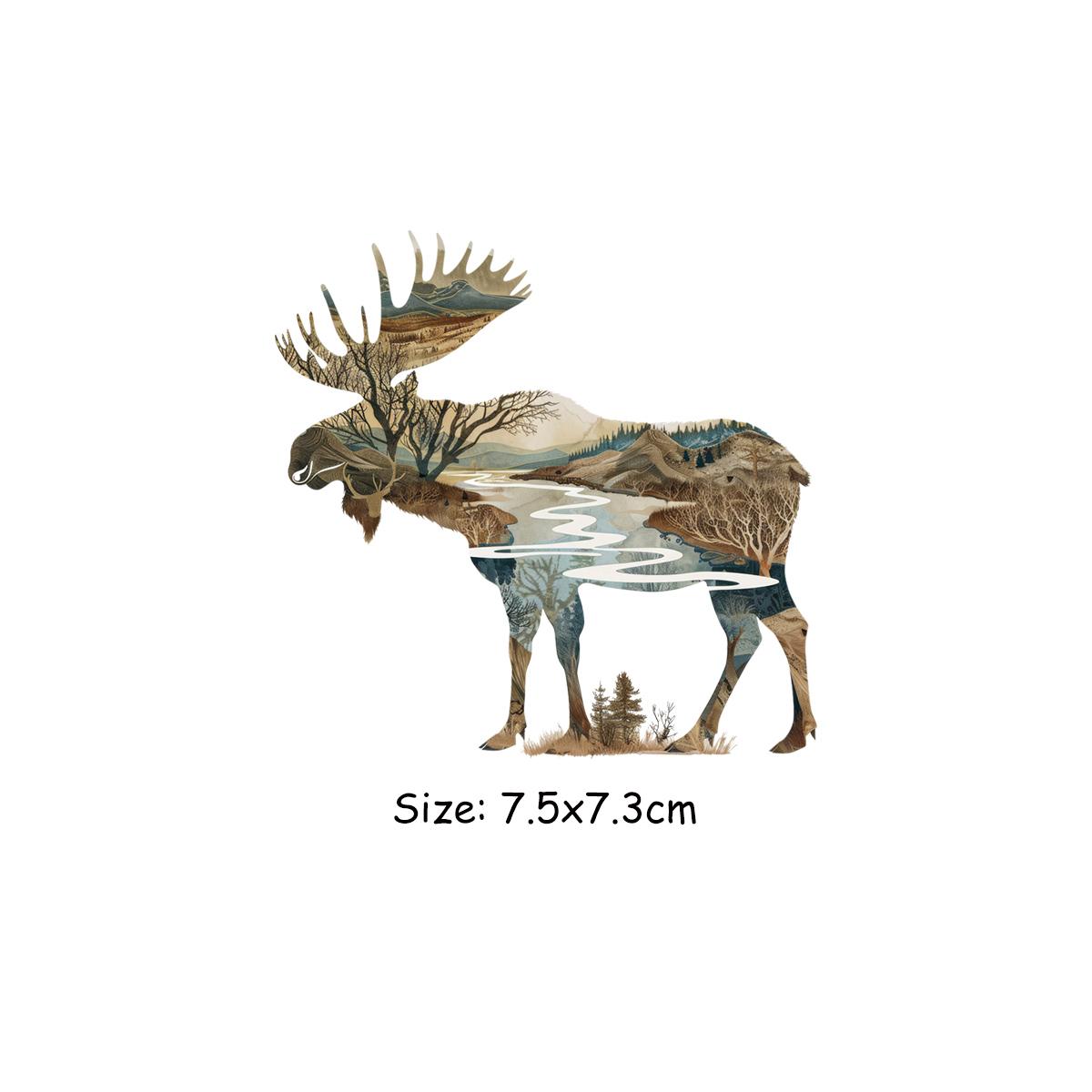 

Творческие животные с пейзажем Термоперевод Винил Лесные животные Parches Ropa Футболки Толстовки Сделай Сам Одежда Наклейки Пользовательские