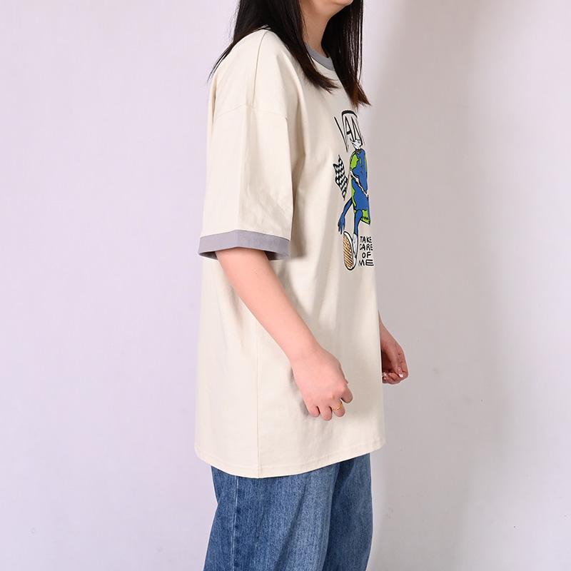 Vans Breathable Brand Logo Cartoon Anime Round Neck Short Sleeve T-Shirt Men Tops Off-White VN000GRU2N1