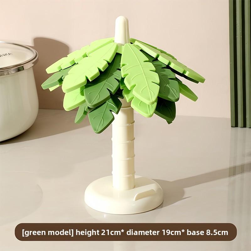 

Creative Leaf Coaster Thickened Heat Insulation Pad Kitchen High Temperature Casserole Bowl Coaster Mat Foldable Anti-scalding Pad