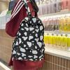 Tragbarer Kuhmuster Studentenrucksack Nylon Große Kapazität Teenager Schultasche Verschleißfest Reiserucksack Schüler