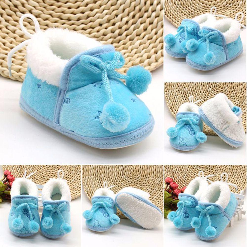 Princess Soft Soled Infant Bowknot First Walkers Baby  Shoes Winter Boots