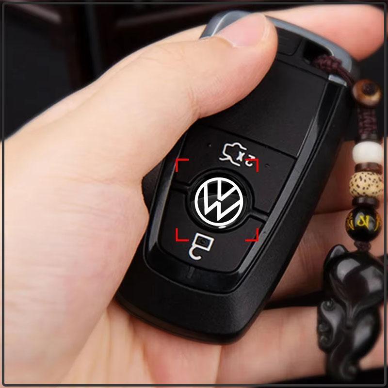 5/10 stk 14mm Bilnøkkel Emblemklistremerker Auto Kontrollnøkkel Logo Tilbehør For Volkswagen Golf-7 4 5 6 CC T-ROC Sharan Passat B5 6 7 Polos Tiguan R Line