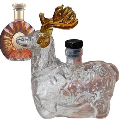 Whiskey Liquor Decanter Animal Statue Glass Bottle Whiskey Decanter Liquor Bottle Home Decorations Wine Container for Alcohol