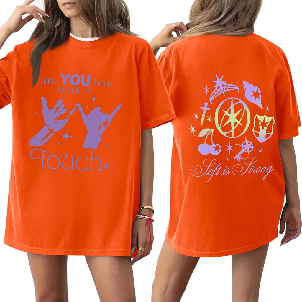 Dámské tričko s kulatým výstřihem, krátkým rukávem a potiskem