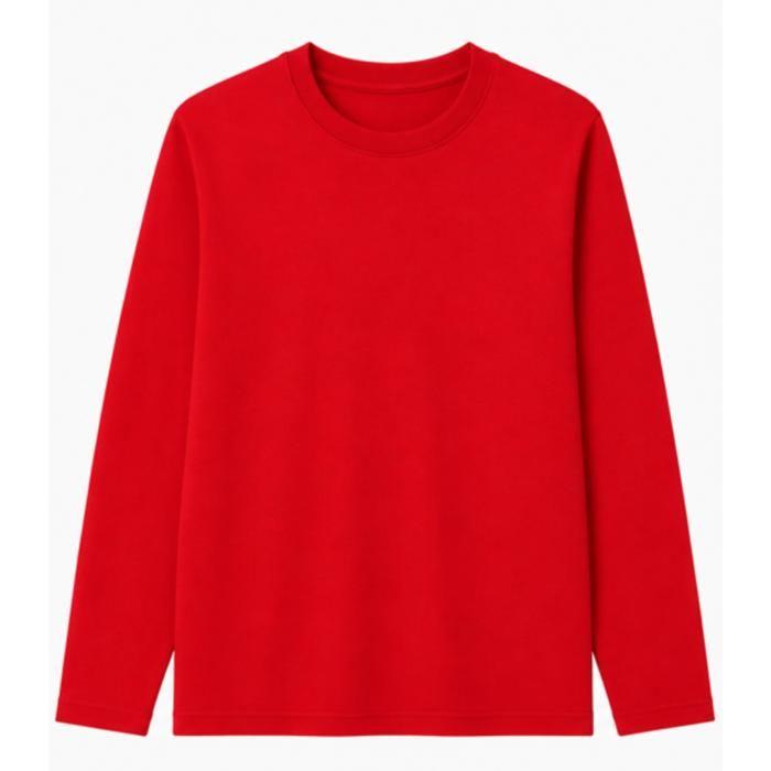 T-shirt Manches Longues enfant uni 100% Coton - Rouge