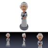 La Reine 70e Jubilé de Platine Statue Tête Bobble Matériau Résine Lourde Peinture Faite à la Main Décoration Maison Bureau