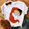 MINISO Kawaii Principesse Disney Grafica Stampata Magliette da Donna Harajuku Streetwear Hip Hop Casual Girocollo Manica Corta Magliette Top